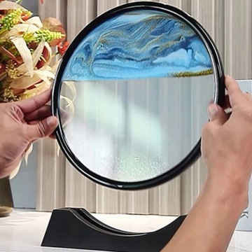 ВРАЩАЮЩИЕСЯ ПЕСОЧНЫЕ ЧАСЫ, красивые песочные часы, СИНИЙ ОТДЕЛКА