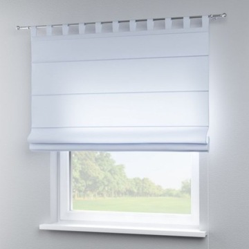 Римская штора на карнизе пастельно-синего цвета 160