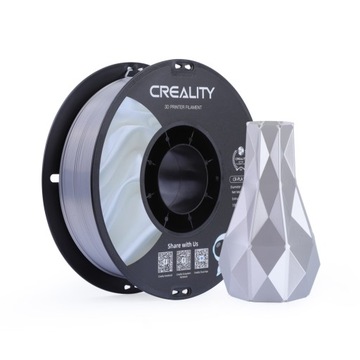 CREALITY FILAMENT CR-PLA SILK 1.75mm 1kg SILVER SREBRNY BŁYSZCZĄCY PLA