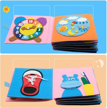 3D ТИХАЯ КНИГА СЕНСОРНАЯ КНИГА МОНТЕССОРИ