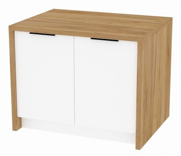 Wyspa kuchenna gotowa wyspa do kuchni z szafkami 100x80 cm dąb złoty