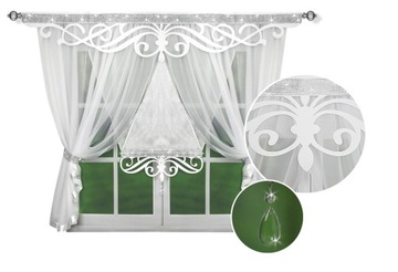 KOMPLET FIRANA Z PANEL AŻUROWY CYRKONIE 180x150