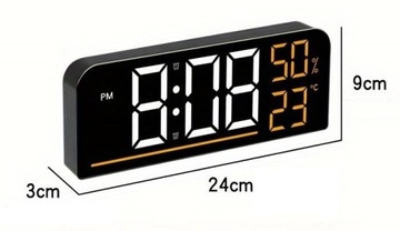 ЦИФРОВЫЕ СВЕТОДИОДНЫЕ ЧАСЫ БУДИЛЬНИК ДАТА ВРЕМЯ ТЕМПЕРАТУРА НАСТЕННЫЙ ТАЙМЕР