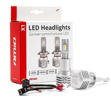Żarówki LED csp H3 X1s 40W +400% HOMOLOGACJA E8 R10 zimne 6500K 4400lm IP67