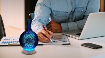 УВЛАЖНИТЕЛЬ ВОЗДУХА 3D ЛАМПА СТЕКЛЯННЫЙ ДИФФУЗОР АРОМАТЕРАПИЯ ПОДАРОК