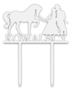 Topper TŚB-63-Koń Ślub Wesele Biały