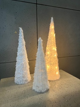 CHOINKA BIAŁA LED DEKORACJA ŚWIĄTECZNA KOMPLET