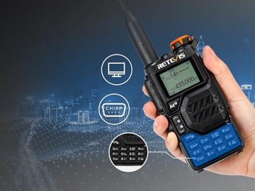 Retevis RA79 Walkie Talkie Professional, двухдиапазонная коротковолновая радиостанция