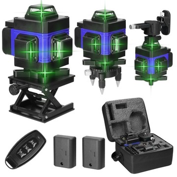 POZIOMICA LASEROWA z 16 LINIAMI PIONOWA LINIA 360 4D 2xAKU