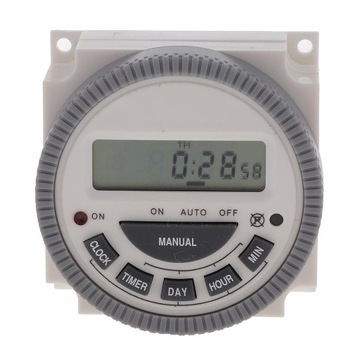 Plastikowy programowalny timer 220V 16A LCD do