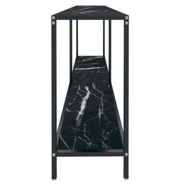 Консольный столик vidaXL Черный 160x35x75,5 см Закаленное стекло