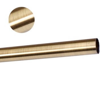 RURA fi 16 DRĄŻEK 160 cm KARNISZ ZŁOTY ANTYK