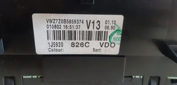 СЧЕТЧИК ЧАСОВ VW GOLF IV 4 BORA LIFT FL 1J5920826C
