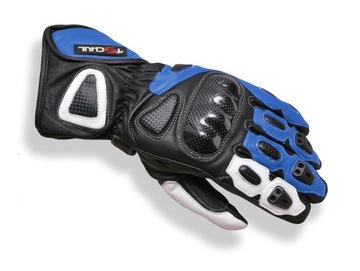 TSCHUL 212 - RĘKAWICE SKÓRA SPORT NIEBIESKIE r. M