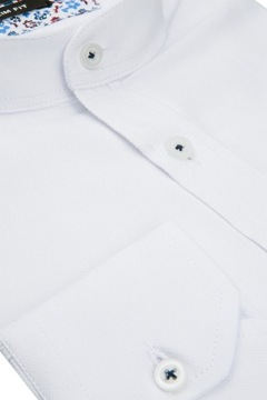 РУБАШКА МУЖСКАЯ, БЕЛАЯ ВООРОТНИК-СТОЙКА, CLASSIC ELEGANT: XL