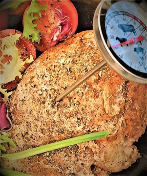 Термометр для копчения мяса, большой циферблат, зонд INOX