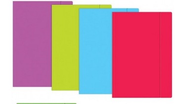 Teczka z gumką A5 Fluo kolor losowy, teczka do szkoły na dokumenty