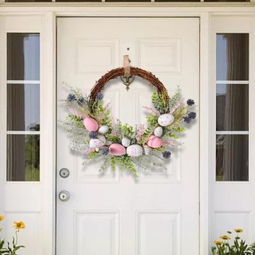 Венок из пасхальных яиц, настенная подвеска, пасхальные украшения, весенний венок, стиль А
