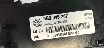GOLF 7 VII FACELIFT 16-20 SVĚTLO LEVÝ LED W BLATNÍK