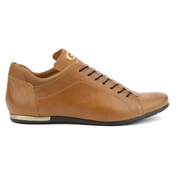 BUTY MĘSKIE SPORTOWE ZE SKÓRY NATURALNEJ SZNUROWANE 2123 RUDE 42