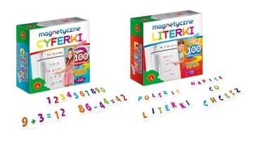 MAGNETYCZNE LITERKI I CYFERKI - 200 elementów ALEXANDER