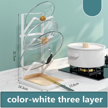 Kitchen Pot Lid Rack Multi-layer Organizer Shelf