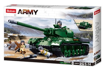 KLOCKI SLUBAN WWII Czołg radziecki T34 duży 845 el