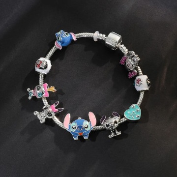 STICH i LILO BRANSOLETKA CHARMS DISNEY DAMSKA STITCH BIŻUTERIA GADŻET BFF