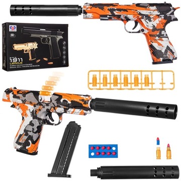 PISTOLET COLT BEZPIECZNE NABOJE PIANKI EVA STRZAŁKI WYPADAJĄCA ŁUSKA