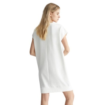 LIU JO - Sukienka dresowa z cyrkoniami biała M