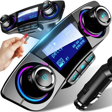 TRANSMITER FM BLUETOOTH 5.0 USB WIELOFUNKCYJNY 8W1