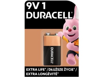 ЩЕЛОЧНЫЕ БАТАРЕИ Duracell 6LR61 9V (R9*) 1 шт.