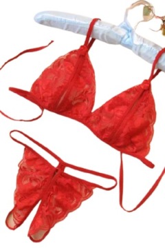 seksowny komplet bielizny stanik stringi