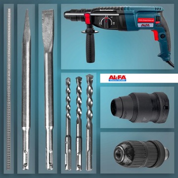 Дрель DRILL PERFORMANCE HAMMER SDS+ МОЩНАЯ ДРЕЛЬ С УДАРОМ НАБОР 2500 ВТ