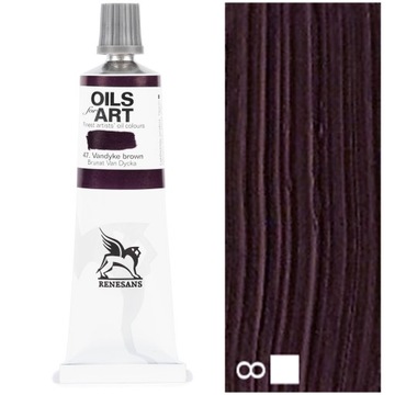 Farba Olejna OILS FOR ART artystyczne Renesans 60ml 47 BRUNATNA VAN DYCKA