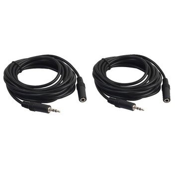 2x3,5 mm Jack męski na żeński przedłużacz audio stereo do zestawu słuchawkowego