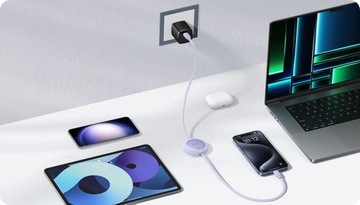 BASEUS KABEL USB-C TYP-C SZYBKIE ŁADOWANIE PRZEWÓD ZWIJANY 60W QC PD 1M