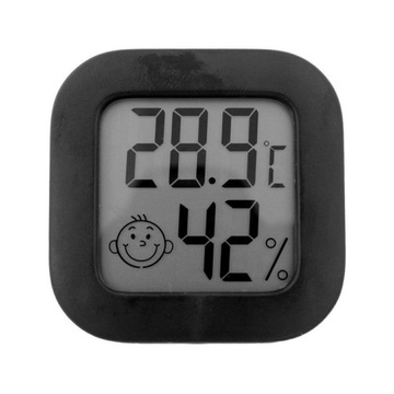 Termometr Higrometr mini stacja pogodowa LCD bateria + taśma dwustronna 3M