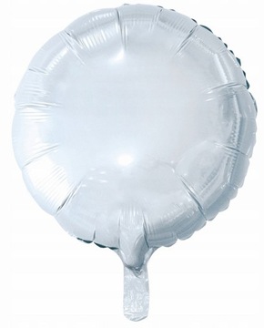 Balon foliowy Okrągły Biały Ślub Wesele 45 cm