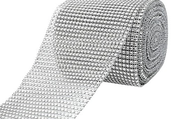 Декоративная ленточная роста высота серебряного серебра 12 см.