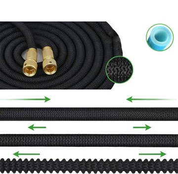 САДОВЫЙ ШЛАНГ 45м, ВЫДВИЖНОЙ + СОЕДИНИТЕЛИ + ПИСТОЛЕТ