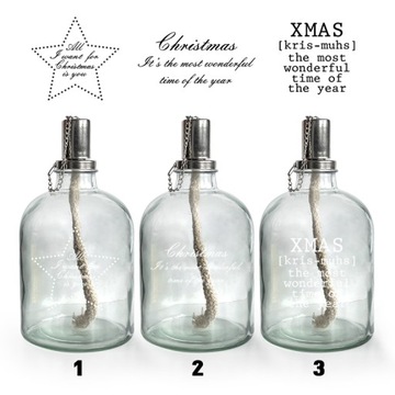 Стеклянный набор масляных ламп ЛАМПА с маслом 1л