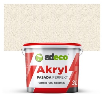 Farba fasadowa akrylowa elewacja 3l RAL9001 KREMOWY