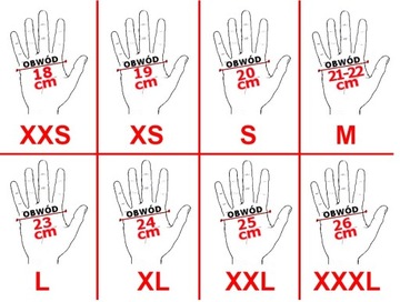RĘKAWICZKI MCS-01C CZERWONE XXL