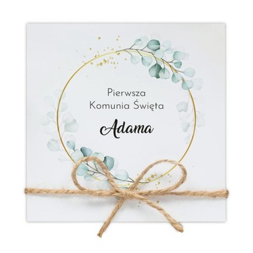 Zaproszenia na Pierwszą Komunię Świętą komunijne Z TWOIMI DANYMI + GRATIS