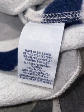 Bluza Polo Ralph Lauren szara w paski bawełna L