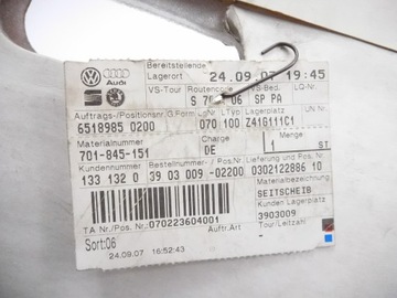 Стекло Volkswagen T4 OE 701845151