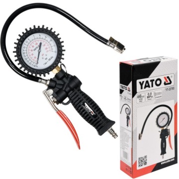 Yato YT-23703 Пистолет для подкачки шин с манометром 0,8 МПа 440 мм