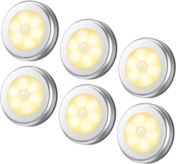 6xBATERIE LAMPKA CZUJNIKEM RUCHU BEZPRZEWODOWA LED