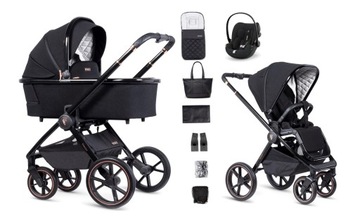 ZESTAW WÓZEK VENICCI TINUM STYLISH BLACK 3W1 + FOTELIK CYBEX G CLOUD